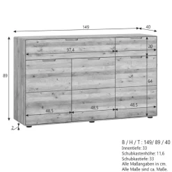 Wohnen Sideboards<Wildeiche Anrichte aus Massivholz - Holiday