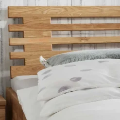 Wohnen Betten<Wildeiche Bett & Nachtkonsolen - Esvilda II (dreiteilig)
