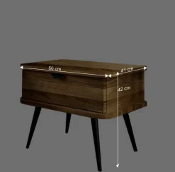 Wohnen Betten<Wildeiche Bett mit Holzkopfteil - Casarius
