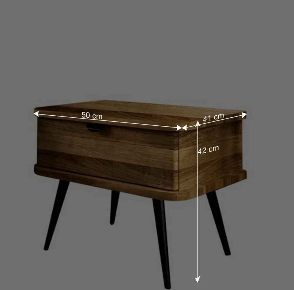 Wohnen Betten<Wildeiche Bett mit Holzkopfteil - Casarius