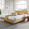 Wohnen Betten<Wildeiche Bett Siao mit Kufengestell dunkel