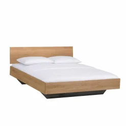 Wohnen Betten<Wildeiche Bett Siao mit Kufengestell dunkel