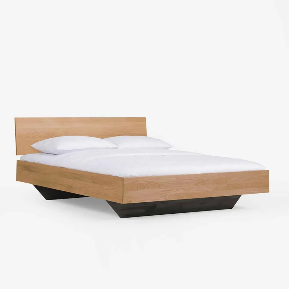 Wohnen Betten<Wildeiche Bett Siao mit Kufengestell dunkel