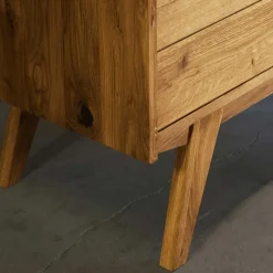 Wohnen Betten<Wildeiche Bettgestell mit Überlänge 210 cm - Hardus (dreiteilig)