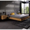 Wohnen Betten<Wildeiche Designerbett mit Polsterkopfteil - Casarius