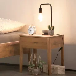 Wohnen Betten<Wildeiche Doppelbett - kein Kopfteil - Defelira