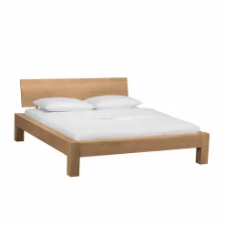 Wohnen Betten<Wildeiche Doppelbett Amando in Honigfarben geölt