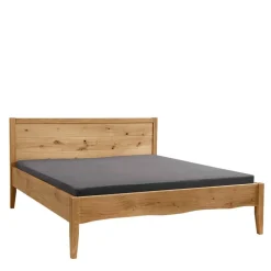 Wohnen Betten<Wildeiche Doppelbett mit Holzkopfteil - Adeira