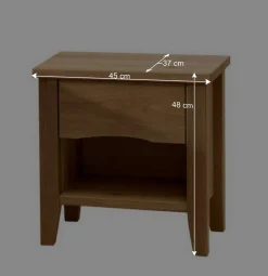 Wohnen Betten<Wildeiche Doppelbett mit Holzkopfteil - Adeira