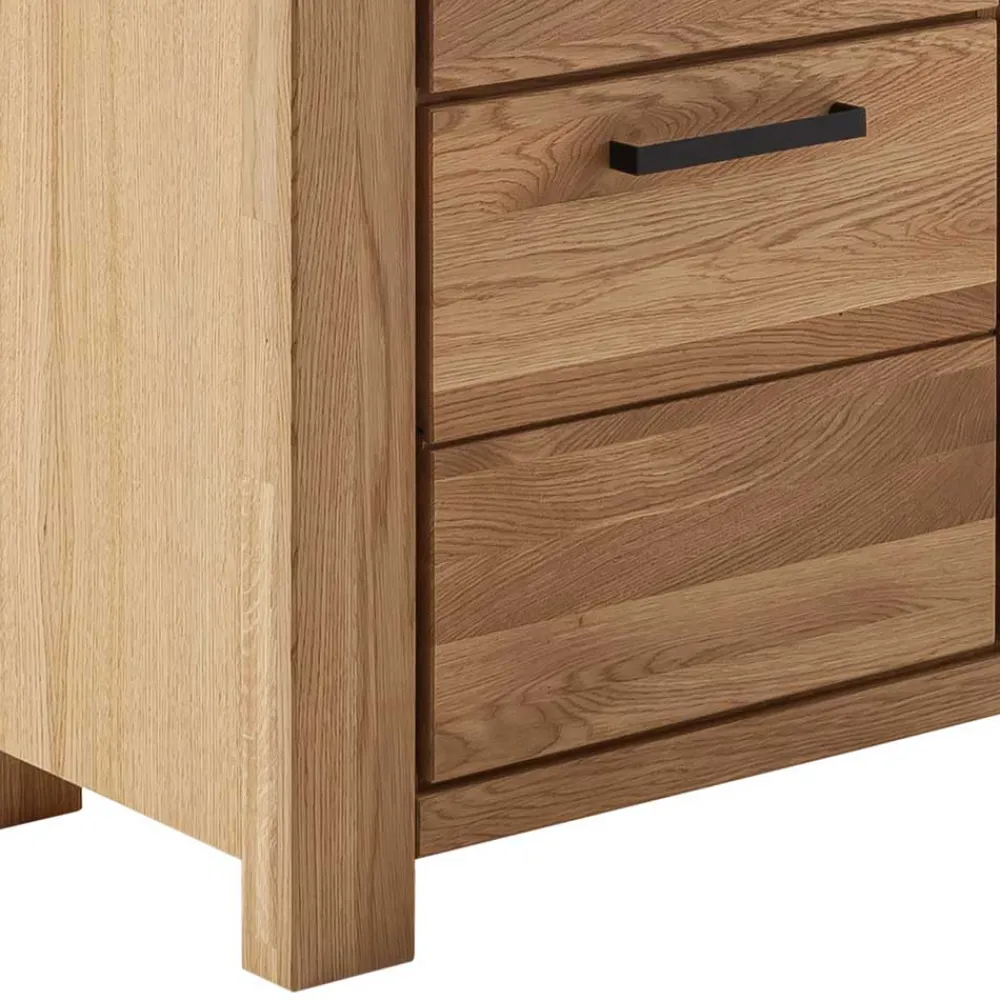 Wohnen Kommoden|Vitrinen<Wildeiche Highboard Vitrine teilmassiv - Sophia