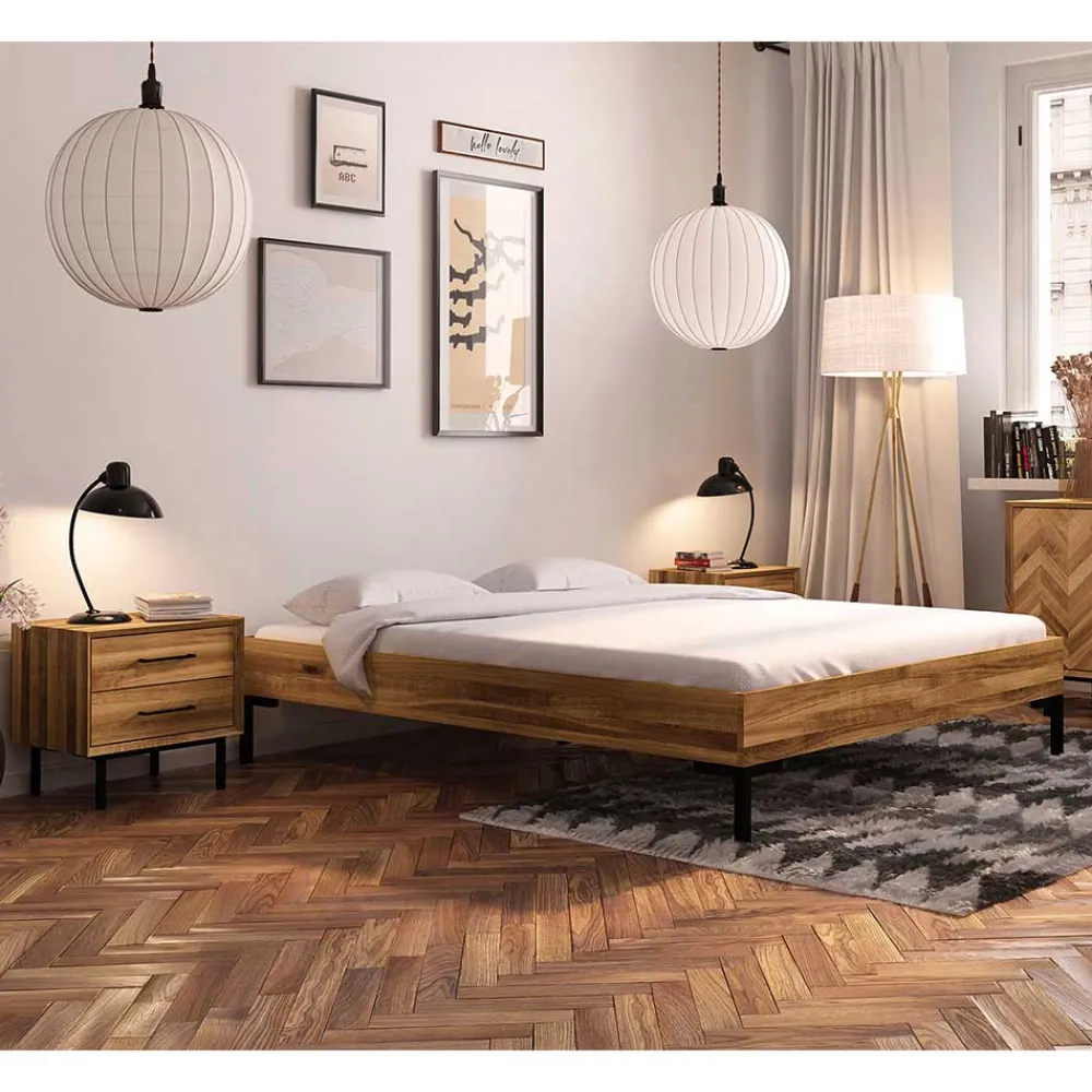 Wohnen Betten<Wildeiche Holzbett für Dachzimmer - Kerfa