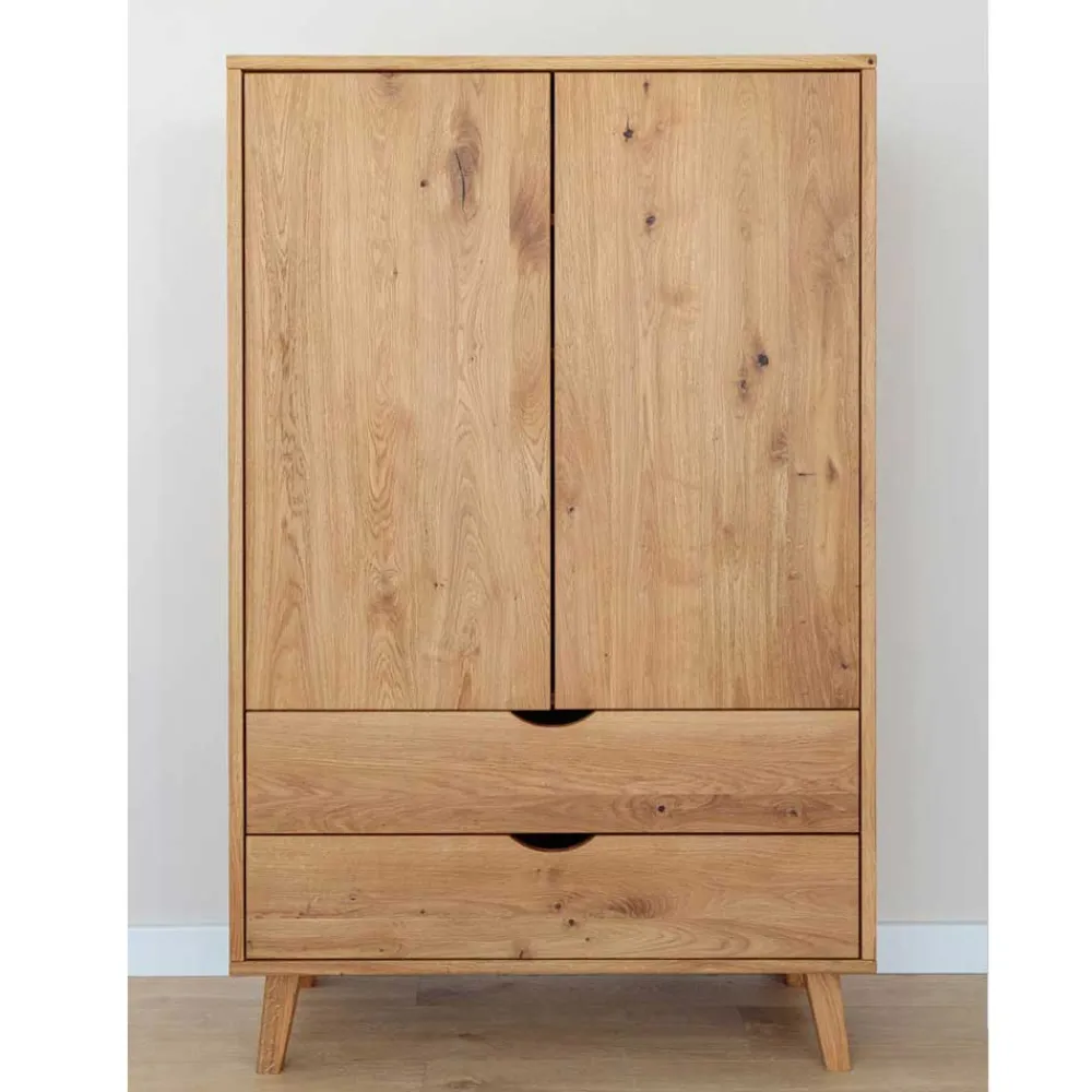 Wohnen Kleiderschränke<Wildeiche Kombi-Kleiderschrank massiv - Fabijola