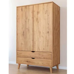 Wohnen Kleiderschränke<Wildeiche Kombi-Kleiderschrank massiv - Fabijola