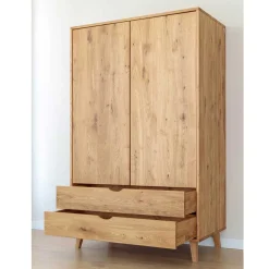 Wohnen Kleiderschränke<Wildeiche Kombi-Kleiderschrank massiv - Fabijola