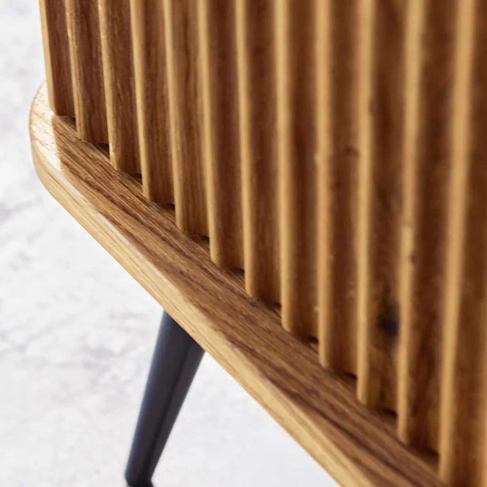 Wohnen Tv & Hifi-Möbel|Lowboards<Wildeiche Lowboard mit Metall - Casarius