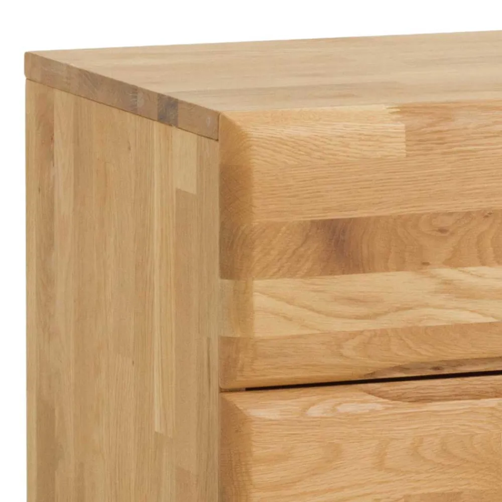 Wohnen Kommoden<Wildeiche Nachtschrank Spika mit zwei Schubladen