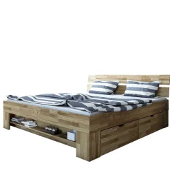 Wohnen Betten<Wildeiche Schubkastenbett in modernem Design - Henrietta