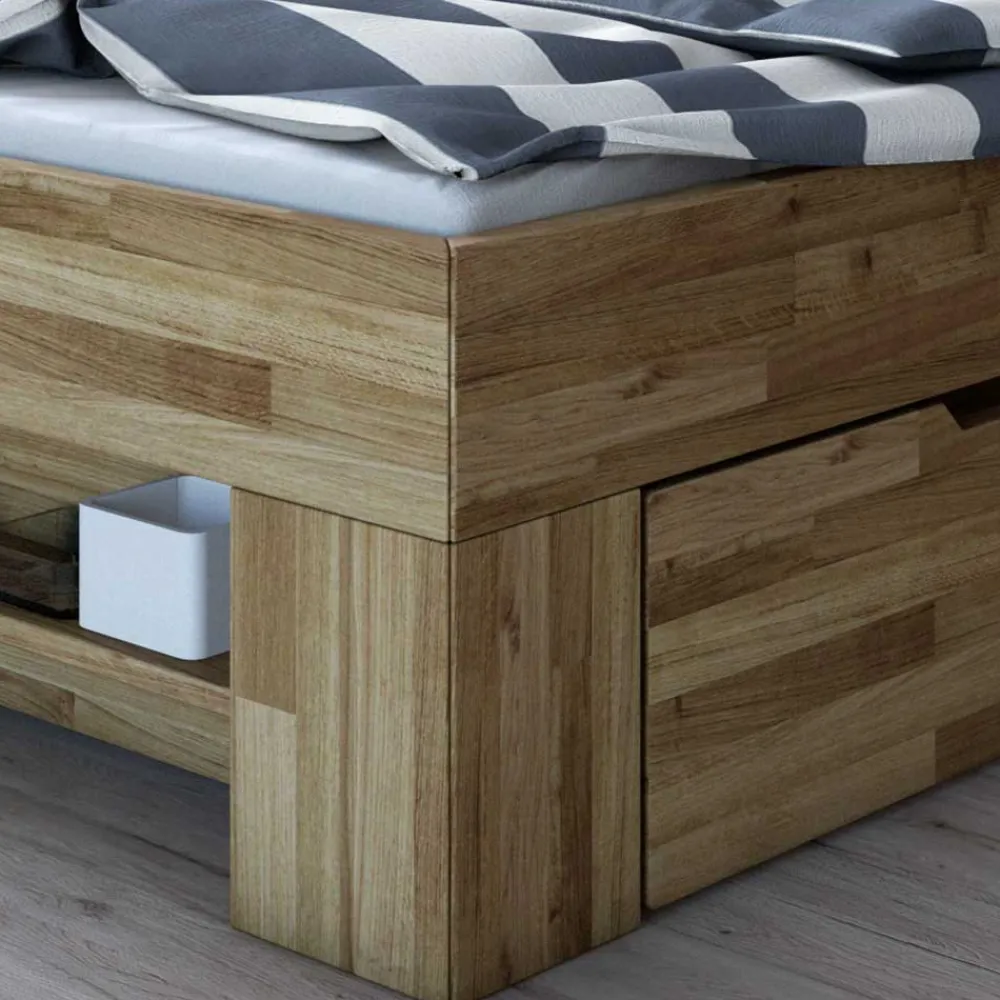 Wohnen Betten<Wildeiche Schubkastenbett in modernem Design - Henrietta