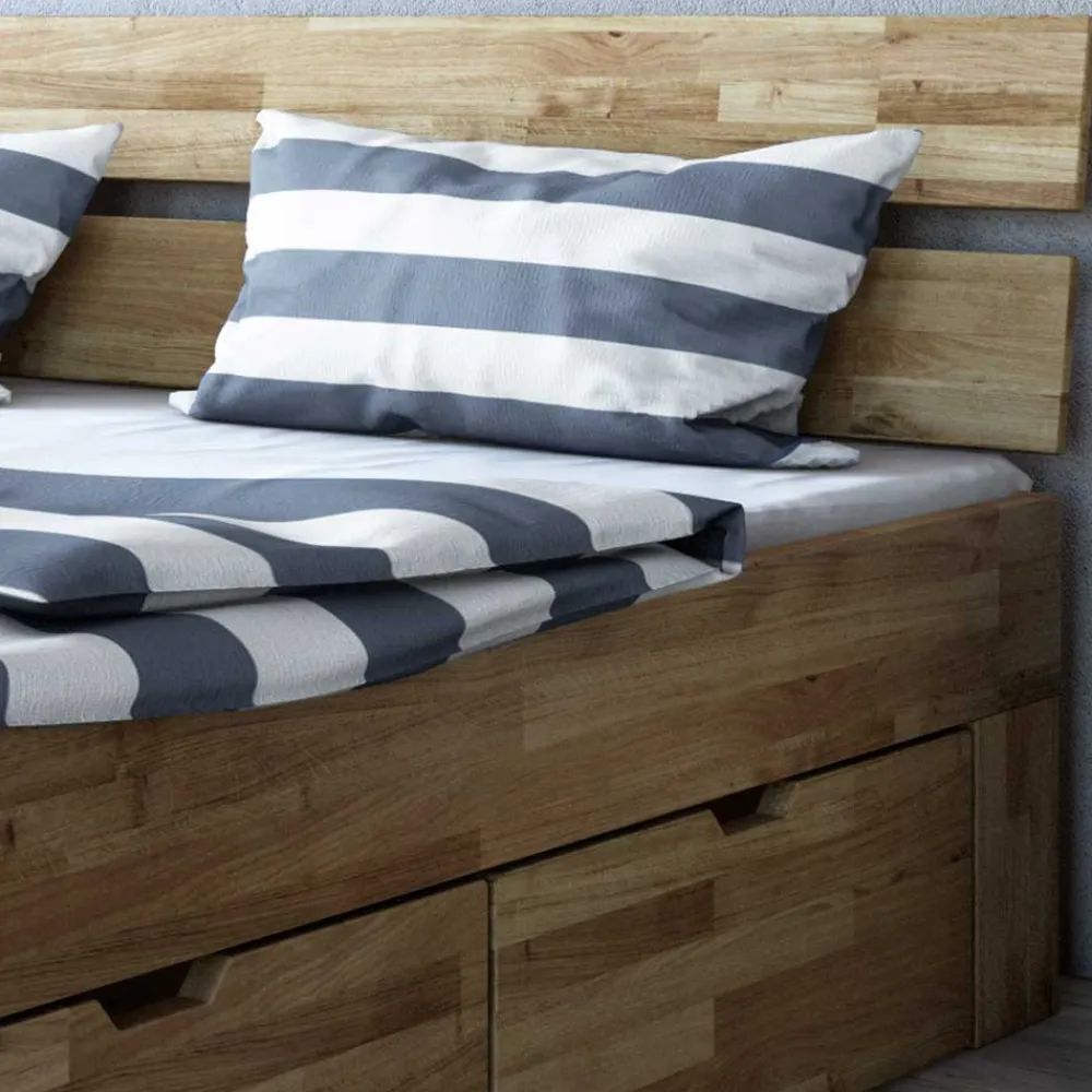 Wohnen Betten<Wildeiche Schubkastenbett in modernem Design - Henrietta
