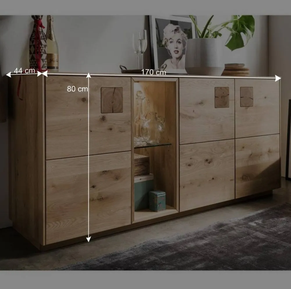 Wohnen Sideboards<Wildeiche Sideboard in 170 cm Breite - Millena