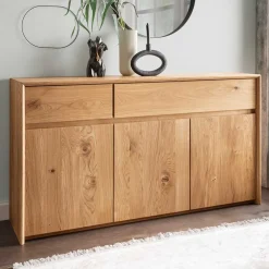Wohnen Sideboards<Wildeiche Sideboard mit zwei Schubladen - Zandras