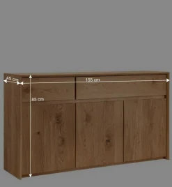 Wohnen Sideboards<Wildeiche Sideboard mit zwei Schubladen - Zandras