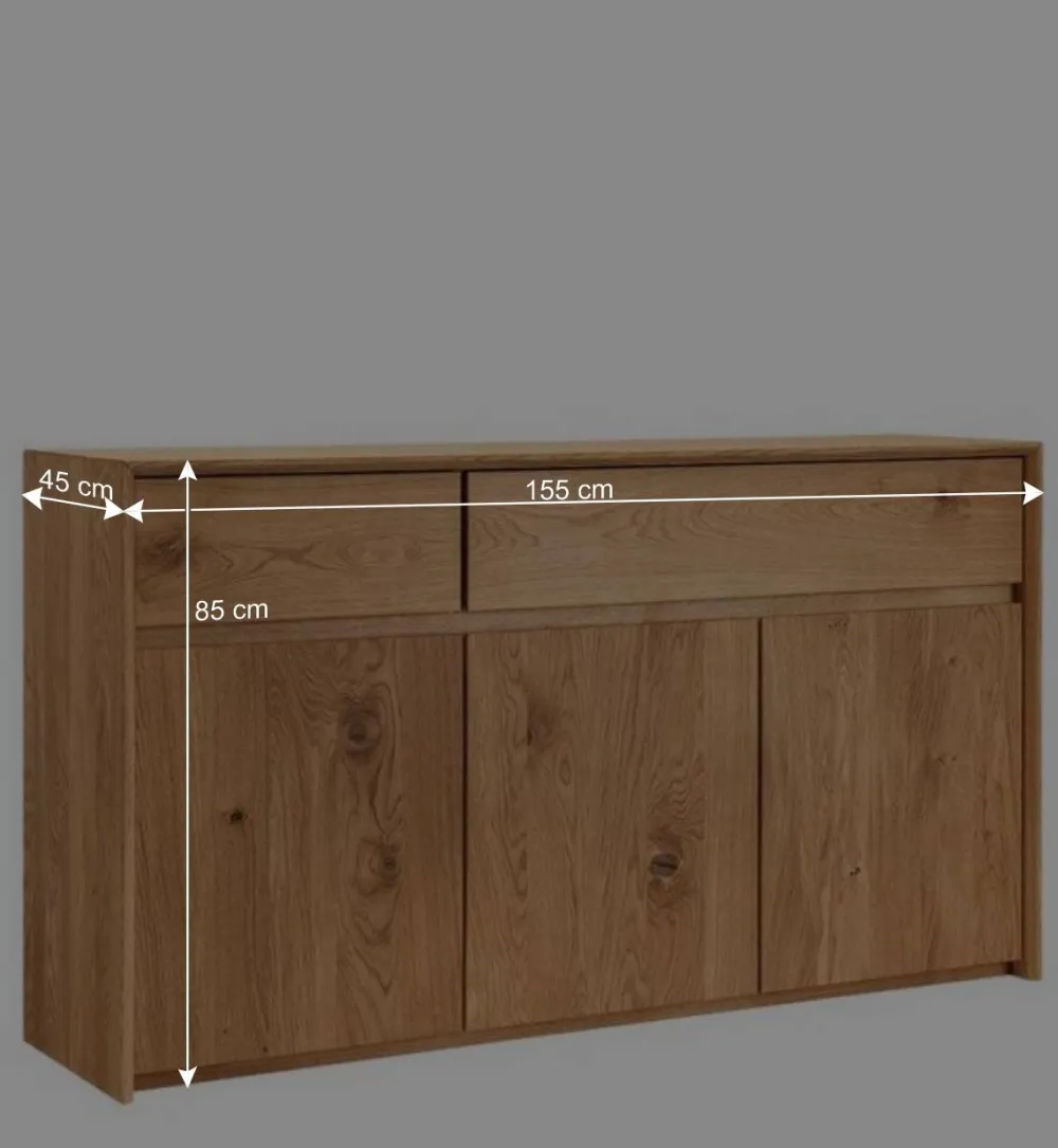 Wohnen Sideboards<Wildeiche Sideboard mit zwei Schubladen - Zandras