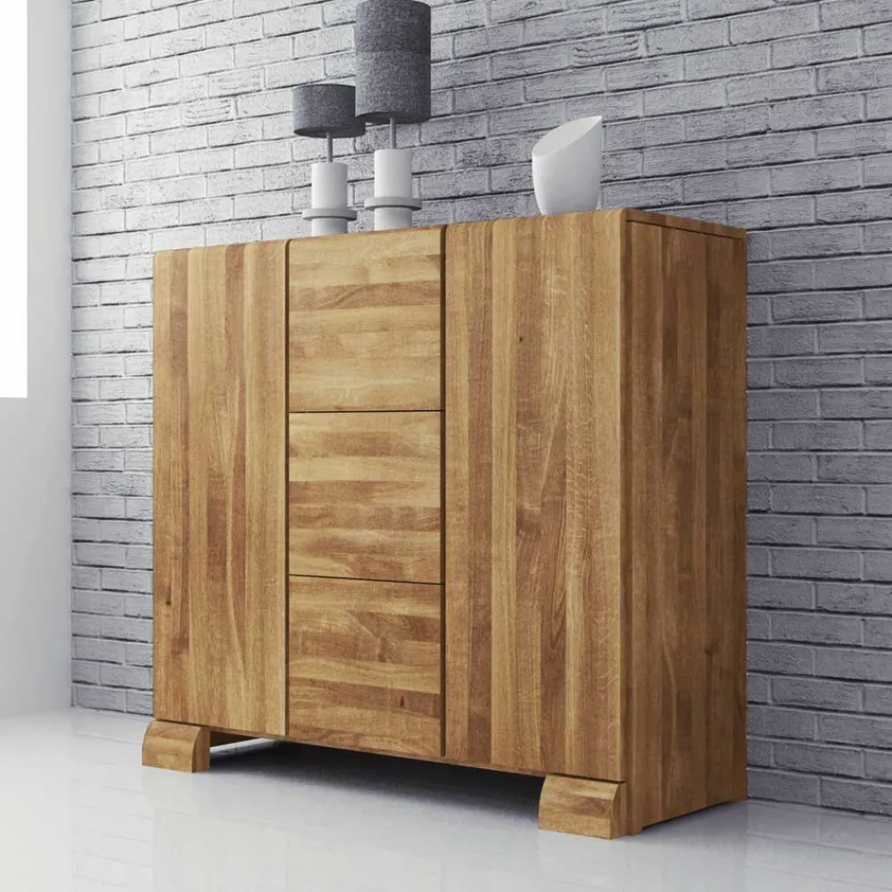 Wohnen Sideboards<Wildeiche Sideboard Vaskov massiv geölt