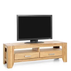 Wohnen Tv & Hifi-Möbel|Lowboards<Wildeiche TV Lowboard mit zwei Schubladen - Miarizia