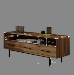 Wohnen Tv & Hifi-Möbel|Lowboards<Wildeiche TV Unterschrank mit großem Fach - Kerfa