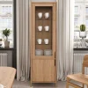 Wohnen Vitrinen<Wildeiche Vitrine in modernem Design - Laida