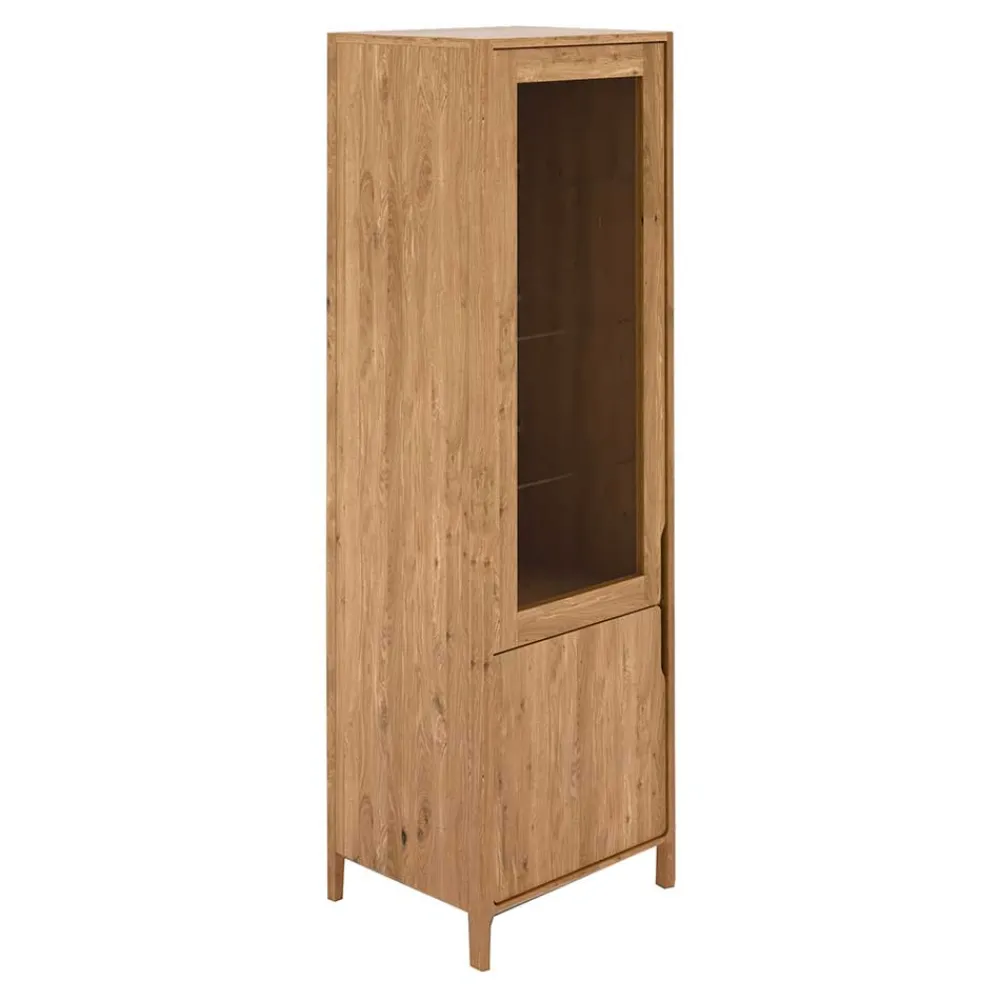 Wohnen Vitrinen<Wildeiche Vitrine in modernem Design - Laida