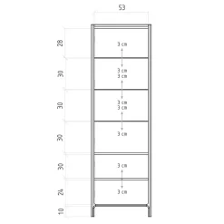 Wohnen Vitrinen<Wildeiche Vitrine in modernem Design - Laida
