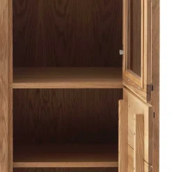Wohnen Vitrinen<Wildeiche Vitrine teilmassiv - Sophia
