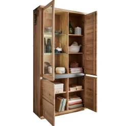 Wohnen Vitrinen|Schränke<Wildeiche Vitrinenschrank 103 cm breit - Embleys