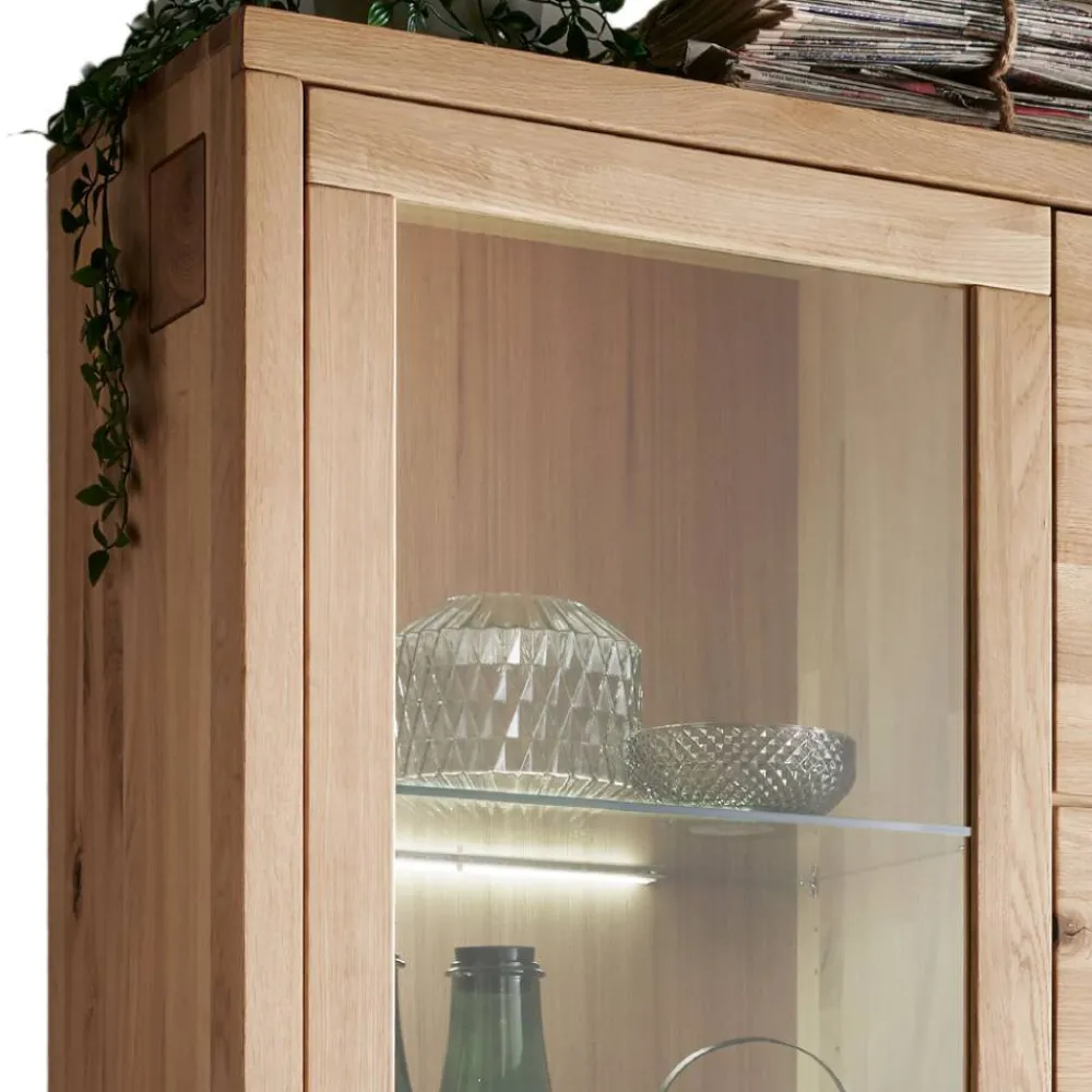 Wohnen Vitrinen|Schränke<Wildeiche Vitrinenschrank 103 cm breit - Embleys