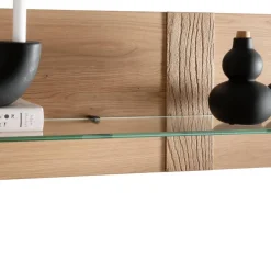 Wohnen Regale<Wildeiche Wandboard mit Glas-Ablage - Barrios