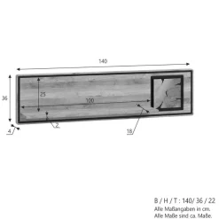 Wohnen Regale<Wildeiche Wandboard mit Hirnholz Applikation - Shipper
