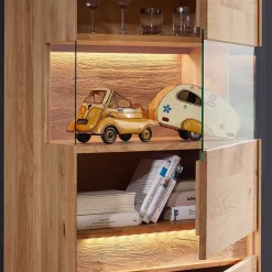 Wohnen Wohnwände<Wildeiche Wohnzimmer Möbel Wohnwand - Acmida (vierteilig)