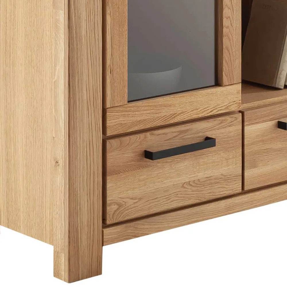 Wohnen Highboards|Vitrinen<Wildeiche Wohnzimmerschrank teilmassiv - Sophia