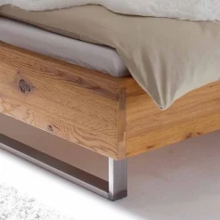 Wohnen Betten<Wildholz Bett Housten mit Bügelgestell aus Metall