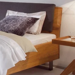 Wohnen Betten<Wildholz Bett Housten mit Bügelgestell aus Metall