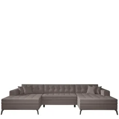 Wohnen Sofas<Wohnlandschaft in Taupe mit Bettfunktion - Anzarote