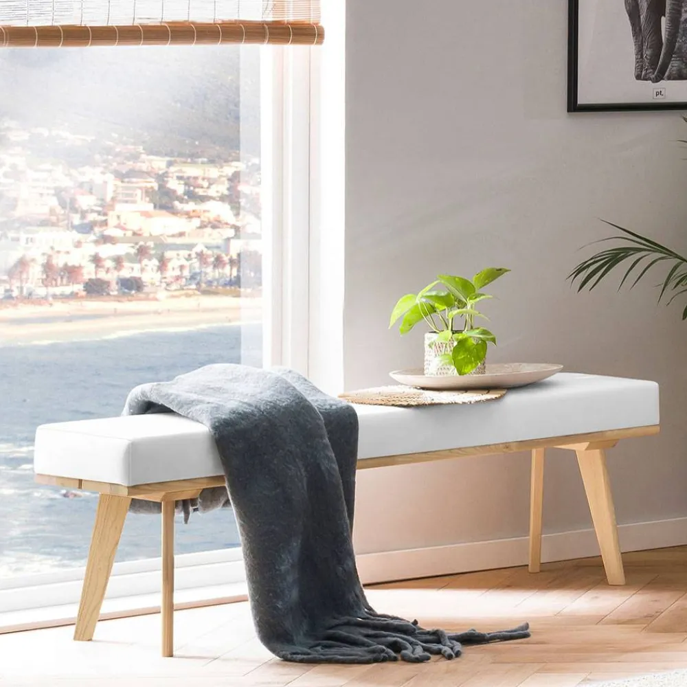 Wohnen Sitzbank<Wohnraum Bank aus Eiche Bianco geölt - Piava