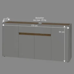 Wohnen Sideboards<Wohnraum Sideboard 170 cm breit - Nonessia