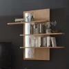 Wohnen Regale<Wohnraum Wandregal in Eiche Bianco - Crokas