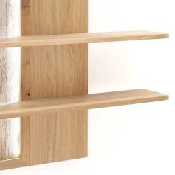 Wohnen Regale<Wohnraum Wandregal in Eiche Bianco - Crokas