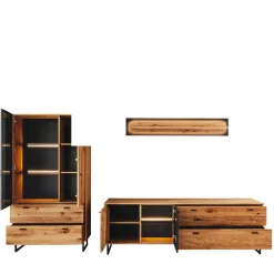 Wohnen Wohnwände<Wohnwand für Wohnzimmer Set - Flacona (dreiteilig)