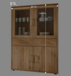 Wohnen Vitrinen|Schränke<Wohnwand Highboard aus Holz - Teano