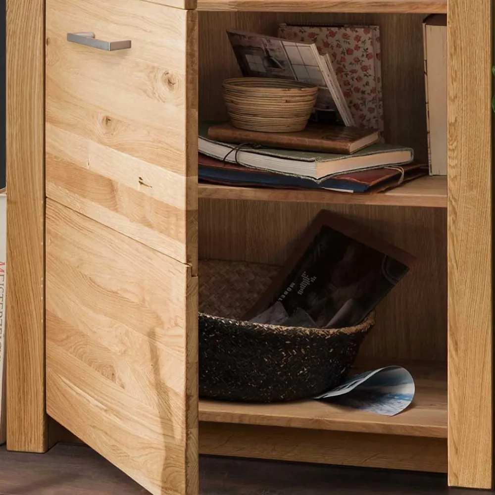 Wohnen Wohnwände<Wohnwand Möbel Set aus Wildeiche - Loitons (vierteilig)